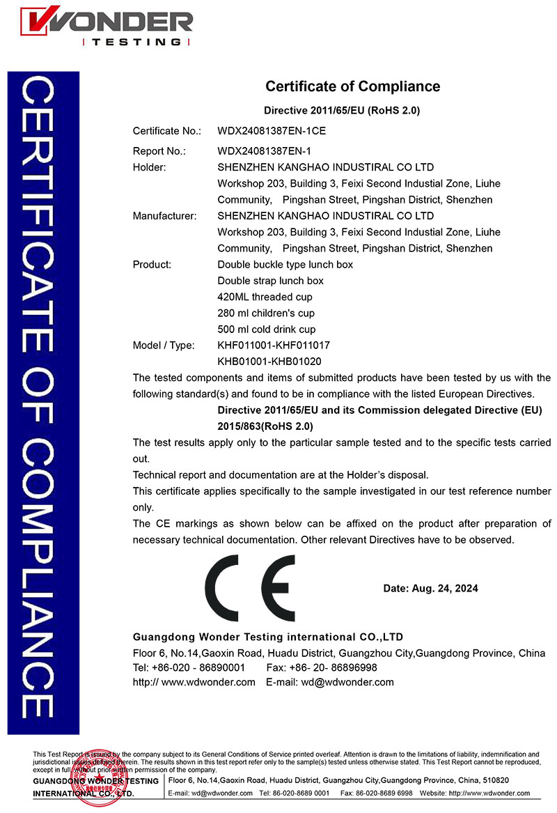 RoHS Certificate